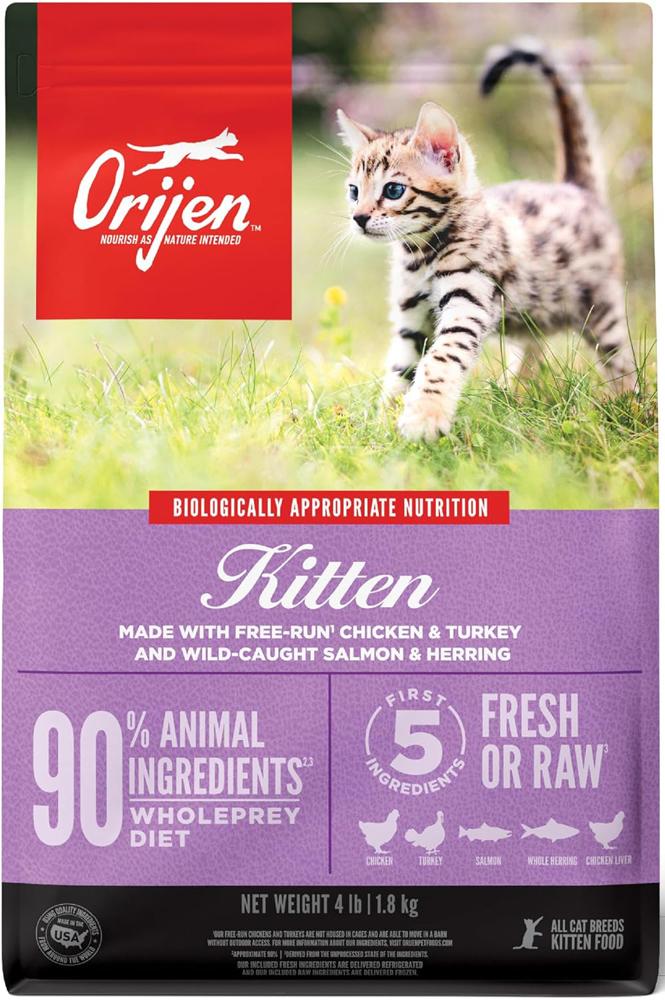 Orijen Kitten КУРКА ЛОСОСЬ сухий корм для кошенят від 5 тижнів 1.8 кг (71886)